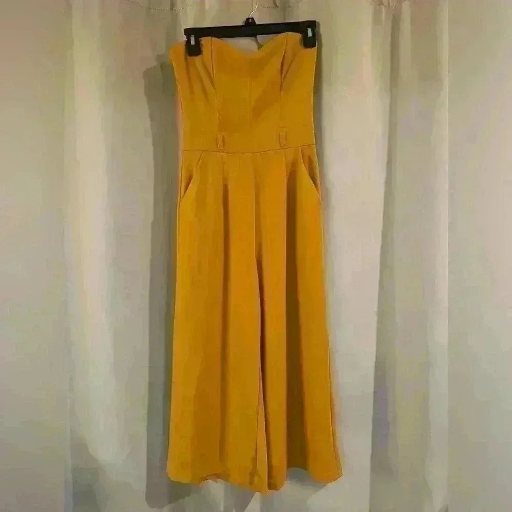Women’s Yellow Strapless Have Romper
